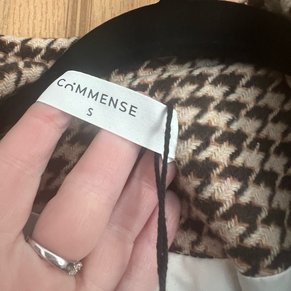 Commense Brown Tones Houndstooth Jacket Blazer NWT - image 5